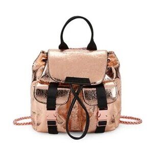 NWT Kendall + Kylie copper logo metallic backpack